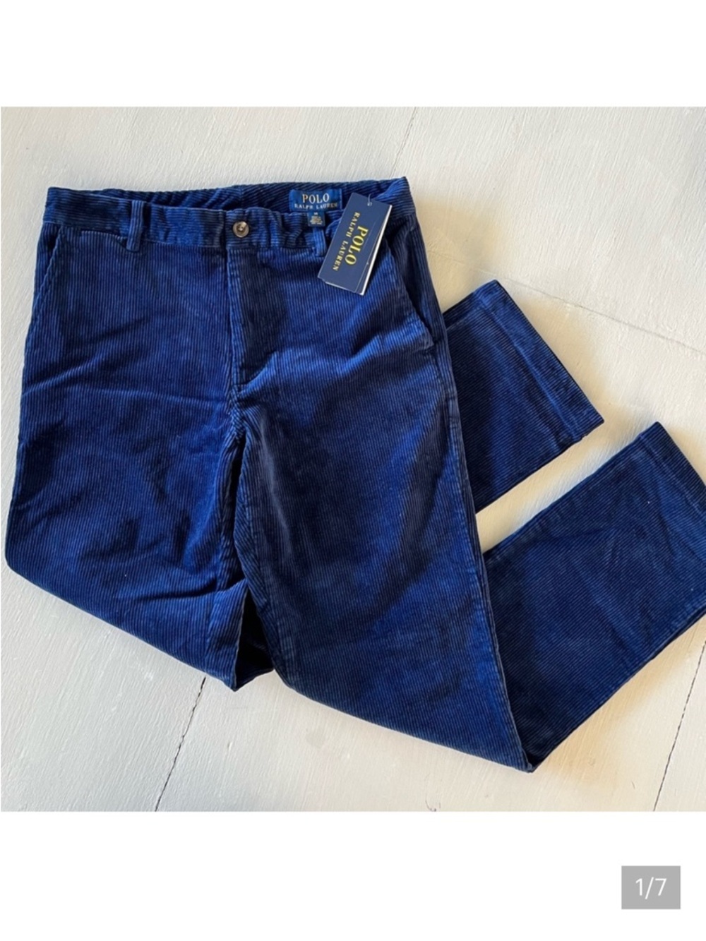 NWT Polo Ralph Lauren Boys Navy Preppy Corduroy Pants Size 14